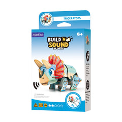 Puzzle 3D cu sunete - Triceratops, Build n Sound - mierEdu - Publisol.ro