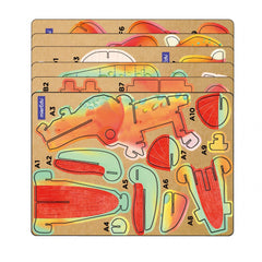 Puzzle 3D cu sunete - Tyrannosaurus Rex, Build n Sound - mierEdu - Publisol.ro