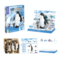 Puzzle 3D reglabil - Pinguin Imperial (deluxe) - mierEdu - Publisol.ro