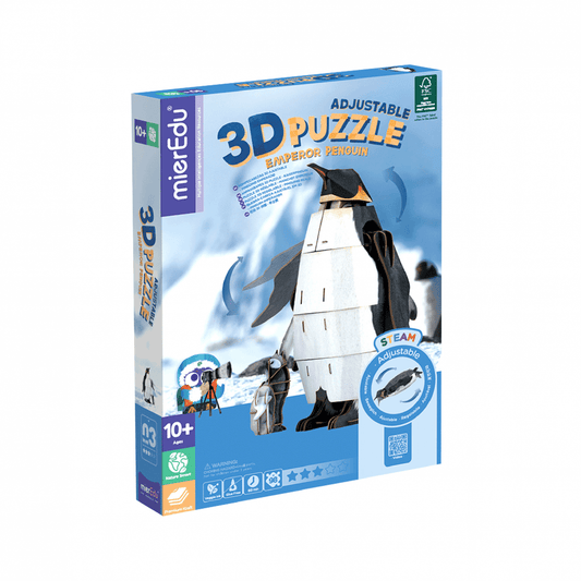 Puzzle 3D reglabil - Pinguin Imperial (deluxe) - mierEdu - Publisol.ro