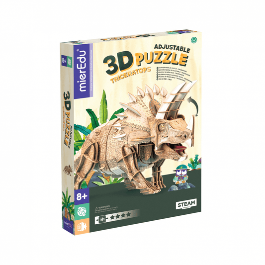 Puzzle 3D reglabil - TRICERATOPS (deluxe) - mierEdu - Publisol.ro