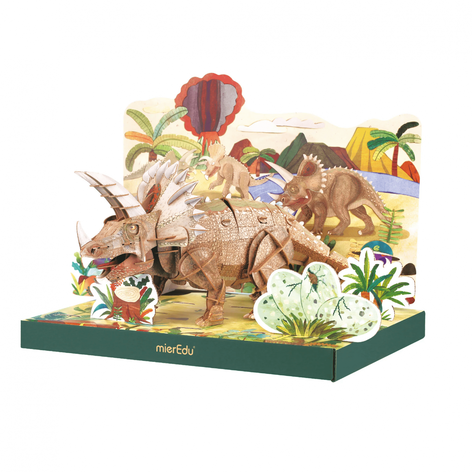 Puzzle 3D reglabil - TRICERATOPS (deluxe) - mierEdu - Publisol.ro