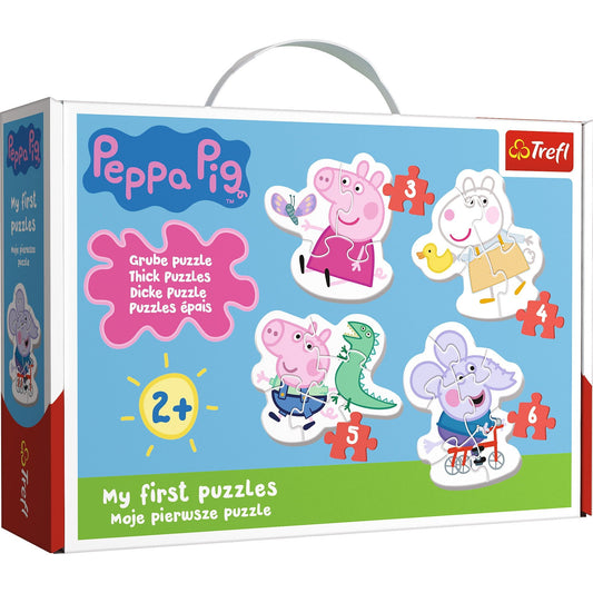 Puzzle baby clasic simpatica peppa pig 18 piese, Trefl - Publisol.ro