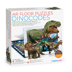 Puzzle de podea cu realitate augmentata AR - Dinozauri - 4M