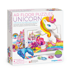 Puzzle de podea cu realitate augmentata AR - Unicorni - 4M