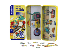Puzzle magnetic in cutie metalica, joc de potrivire si asociere - Camioane - mierEdu - Publisol.ro