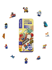 Puzzle magnetic in cutie metalica, joc de potrivire si asociere - Camioane - mierEdu - Publisol.ro