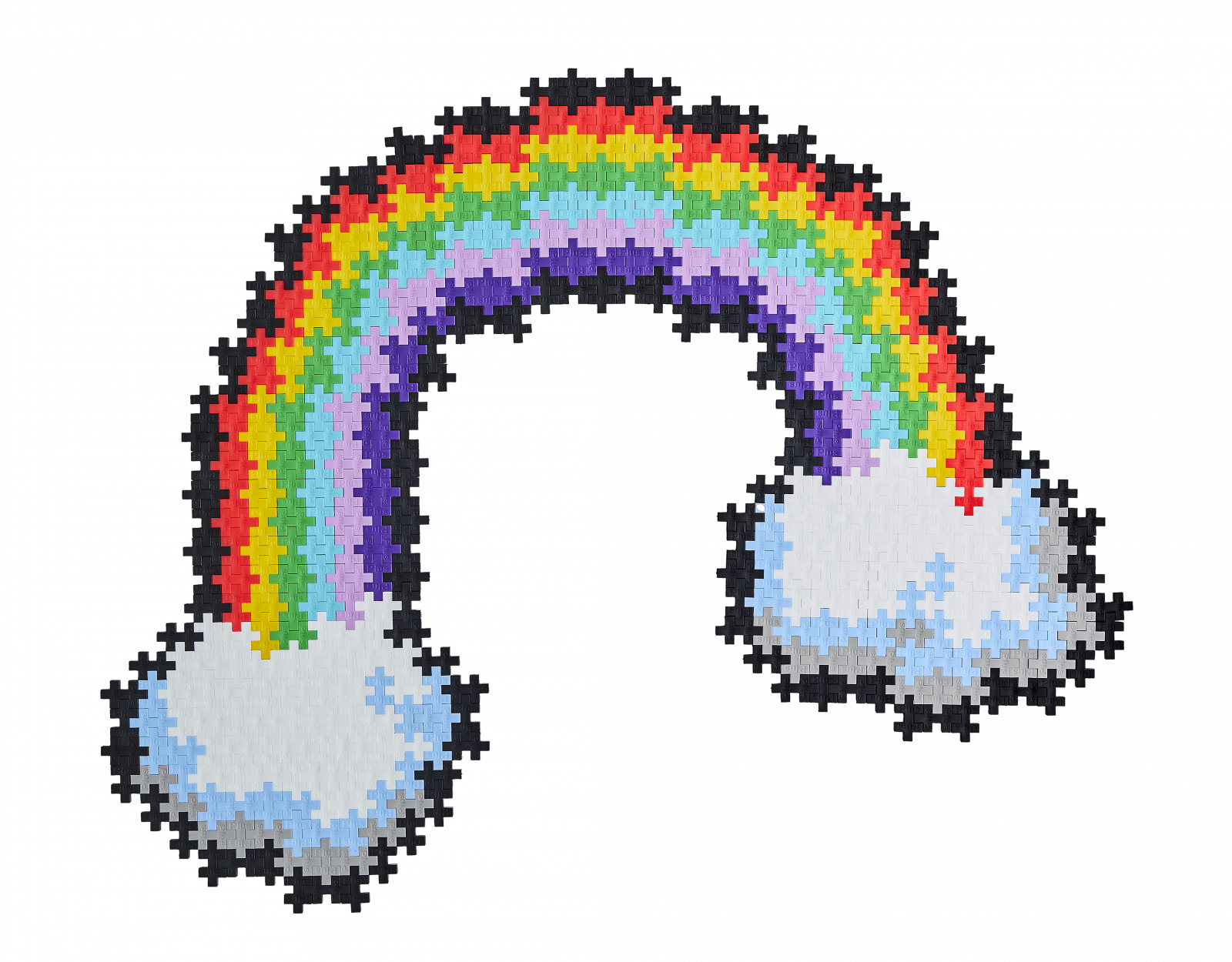 Puzzle pe numere Plus - Plus, 500 piese, Curcubeu - Plus Plus - Publisol.ro