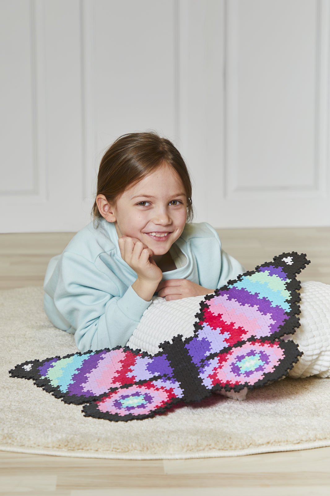 Puzzle pe numere Plus - Plus, 500 piese, Fluture - Plus Plus - Publisol.ro