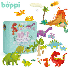 Puzzle progresiv Toddler 10 in 1, Boppi - Dinozauri - boppi