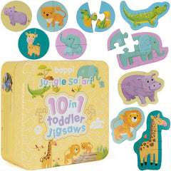 Puzzle progresiv Toddler 10 in 1, Boppi - Jungla Safari - boppi - Publisol.ro