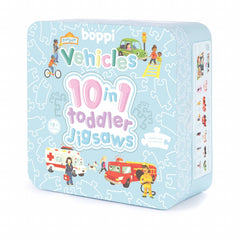 Puzzle progresiv Toddler 10 in 1, Boppi - Vehicule - boppi - Publisol.ro
