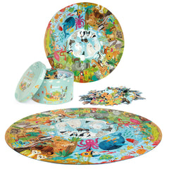 Puzzle rotund, 150 piese, Boppi - Animale din intreaga lume - boppi