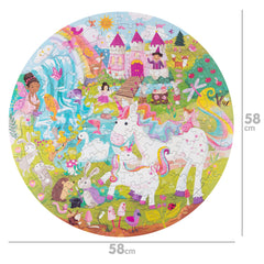 Puzzle rotund, 150 piese, Boppi - Unicorn - boppi