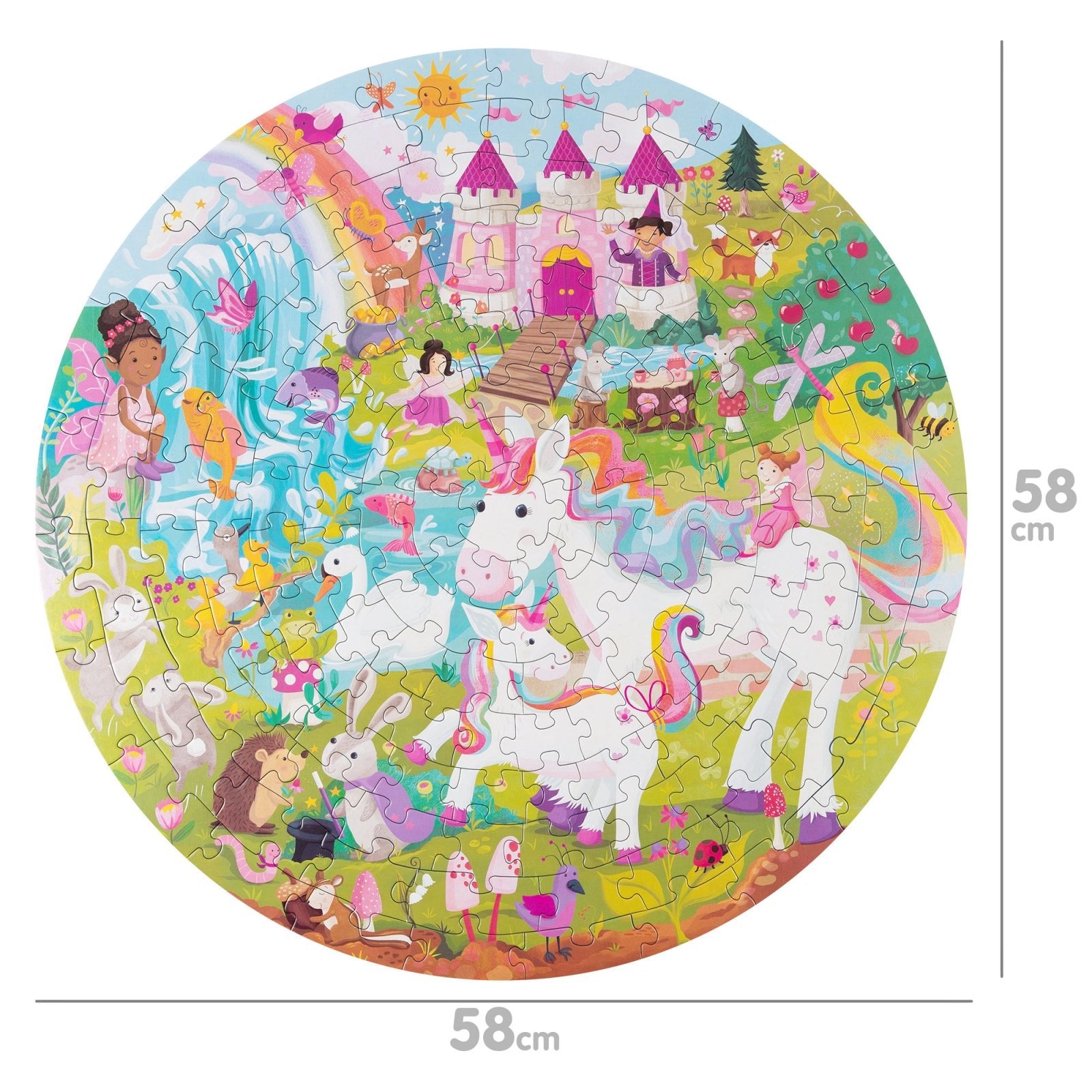Puzzle rotund, 150 piese, Boppi - Unicorn - boppi - Publisol.ro