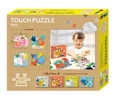 Puzzle tactil din lemn - Ferma - Avenir - Publisol.ro