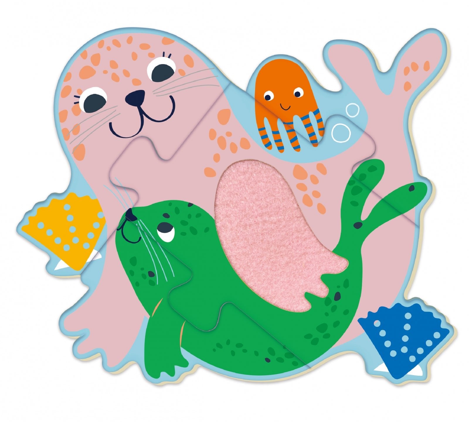 Puzzle tactil din lemn - Subacvatic - Avenir - Publisol.ro