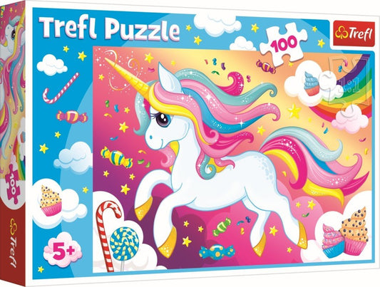 Puzzle Trefl 100 Frumosul unicorn - Publisol.ro