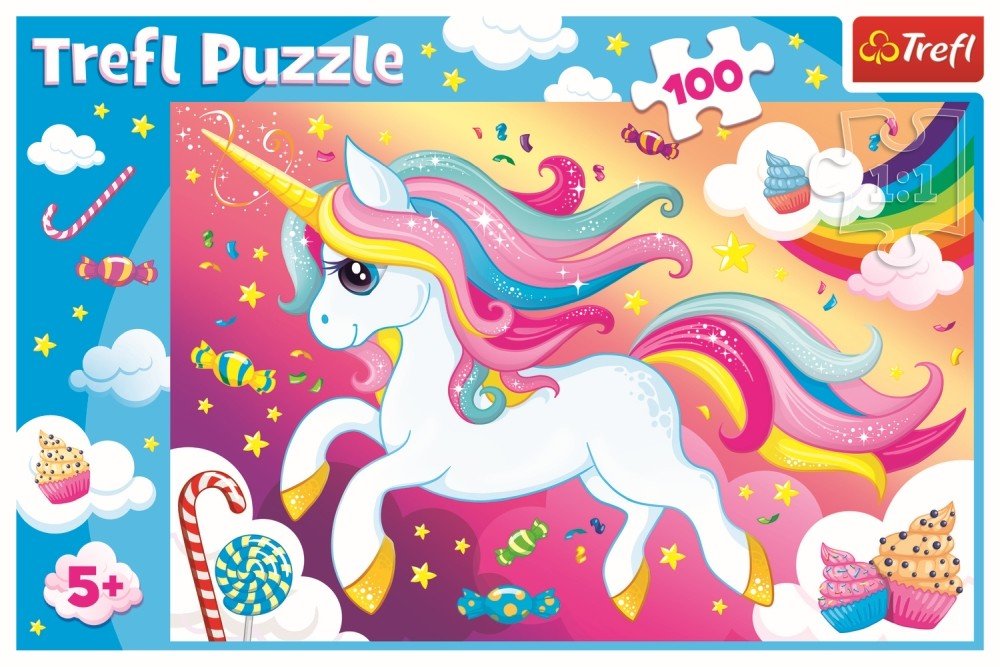 Puzzle Trefl 100 Frumosul unicorn - Publisol.ro