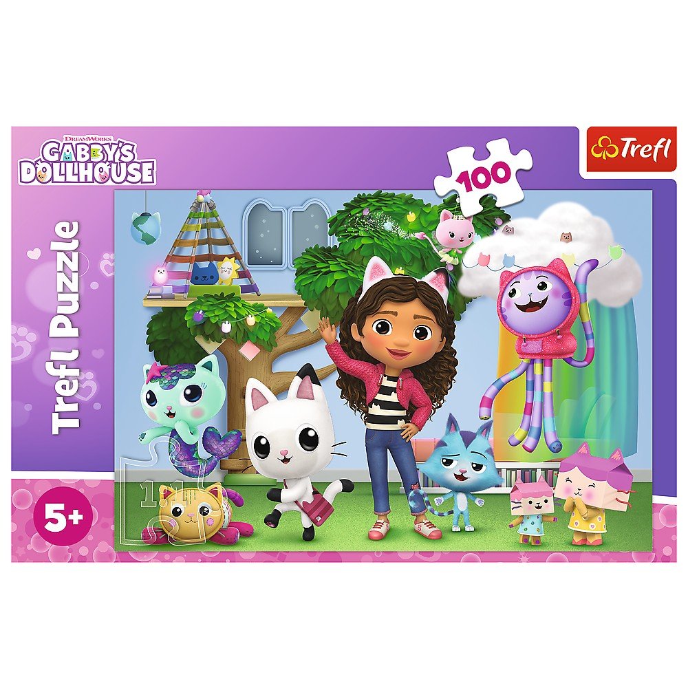 Puzzle trefl 100 gabbys dollhouse prietenii lui gabby, Trefl - Publisol.ro
