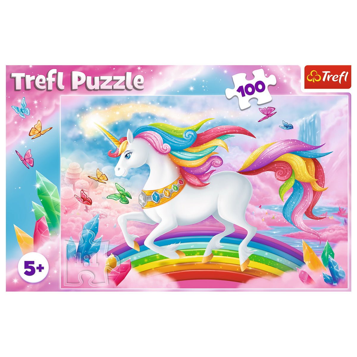 Puzzle Trefl 100 Lumea de cristal a unicornilor - Publisol.ro