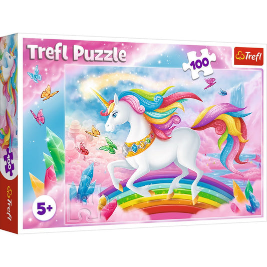 Puzzle Trefl 100 Lumea de cristal a unicornilor - Publisol.ro
