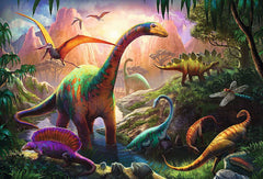 Puzzle Trefl 100 Pe taramul dinozaurilor - Publisol.ro