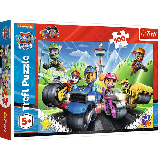 Puzzle Trefl 100 Piese patrula catelusilor catelusii pe motociclete - Publisol.ro