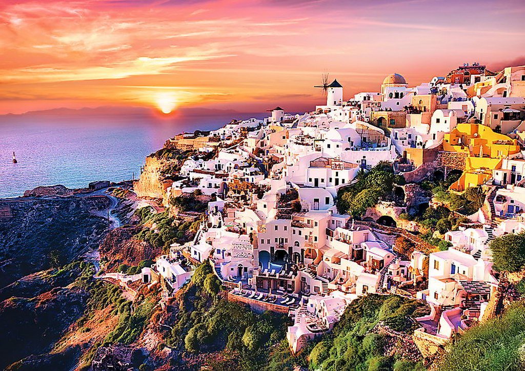 Puzzle Trefl 1000 Apus in Santorini - Publisol.ro
