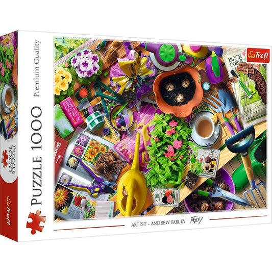 Puzzle Trefl 1000 Aranjarea gradinii artist Andrew Farley - Publisol.ro