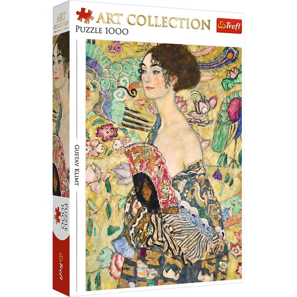 Puzzle Trefl 1000 Art collection Gustav Klimt doamna cu evantai - Publisol.ro