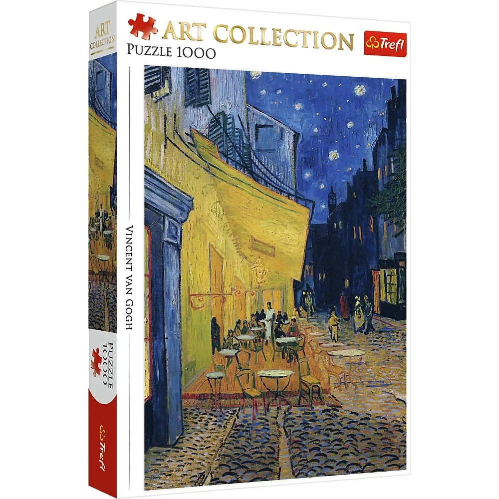 Puzzle Trefl 1000 Art collection Vincent Van Gogh terasa cafenea noaptea - Publisol.ro