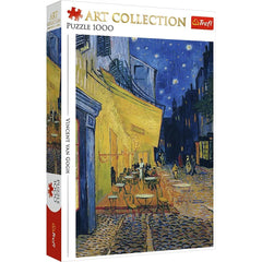 Puzzle Trefl 1000 Art collection Vincent Van Gogh terasa cafenea noaptea - Publisol.ro