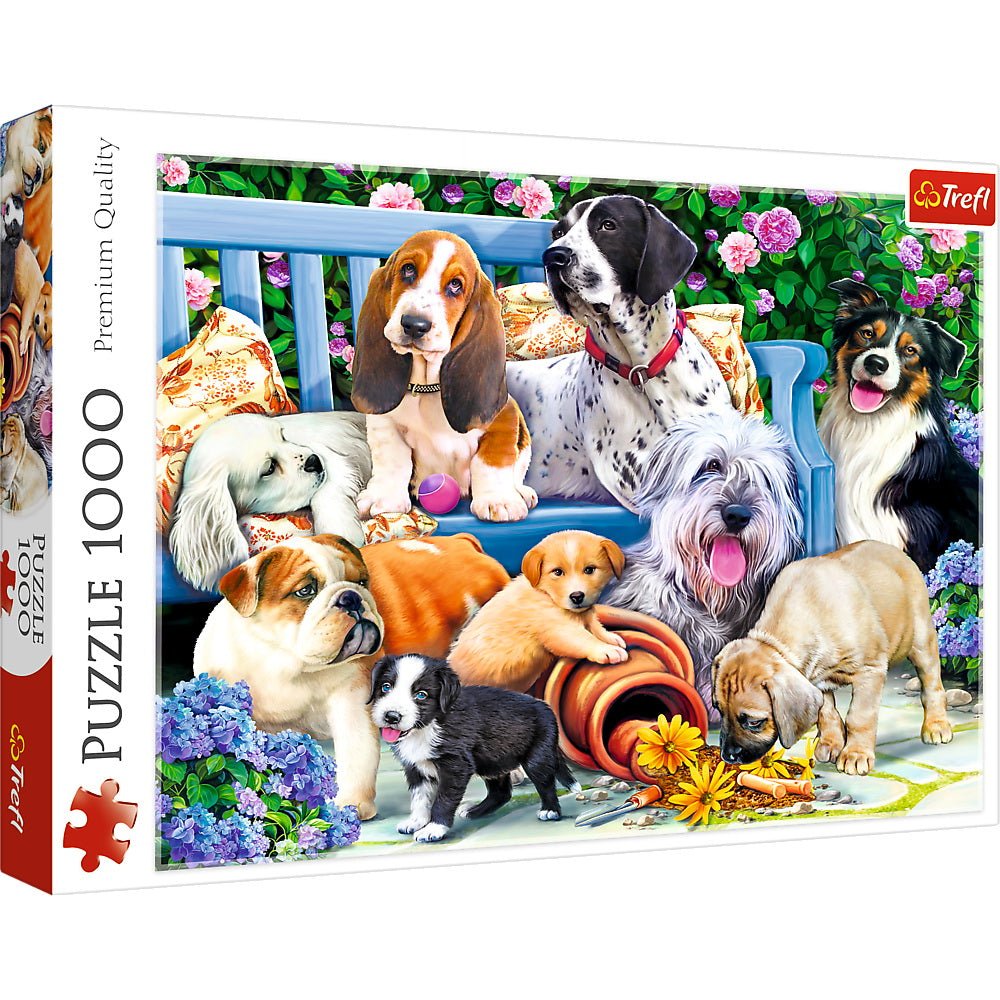 Puzzle Trefl 1000 Caini in gradina - Publisol.ro