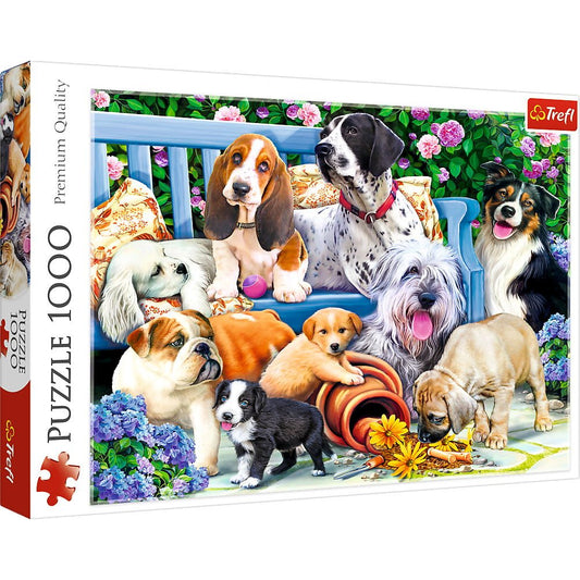 Puzzle Trefl 1000 Caini in gradina - Publisol.ro