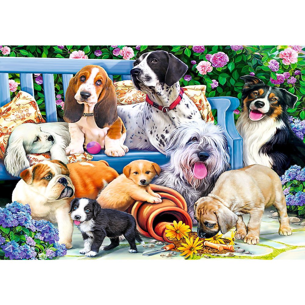 Puzzle Trefl 1000 Caini in gradina - Publisol.ro