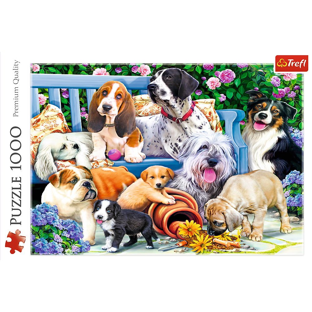 Puzzle Trefl 1000 Caini in gradina - Publisol.ro