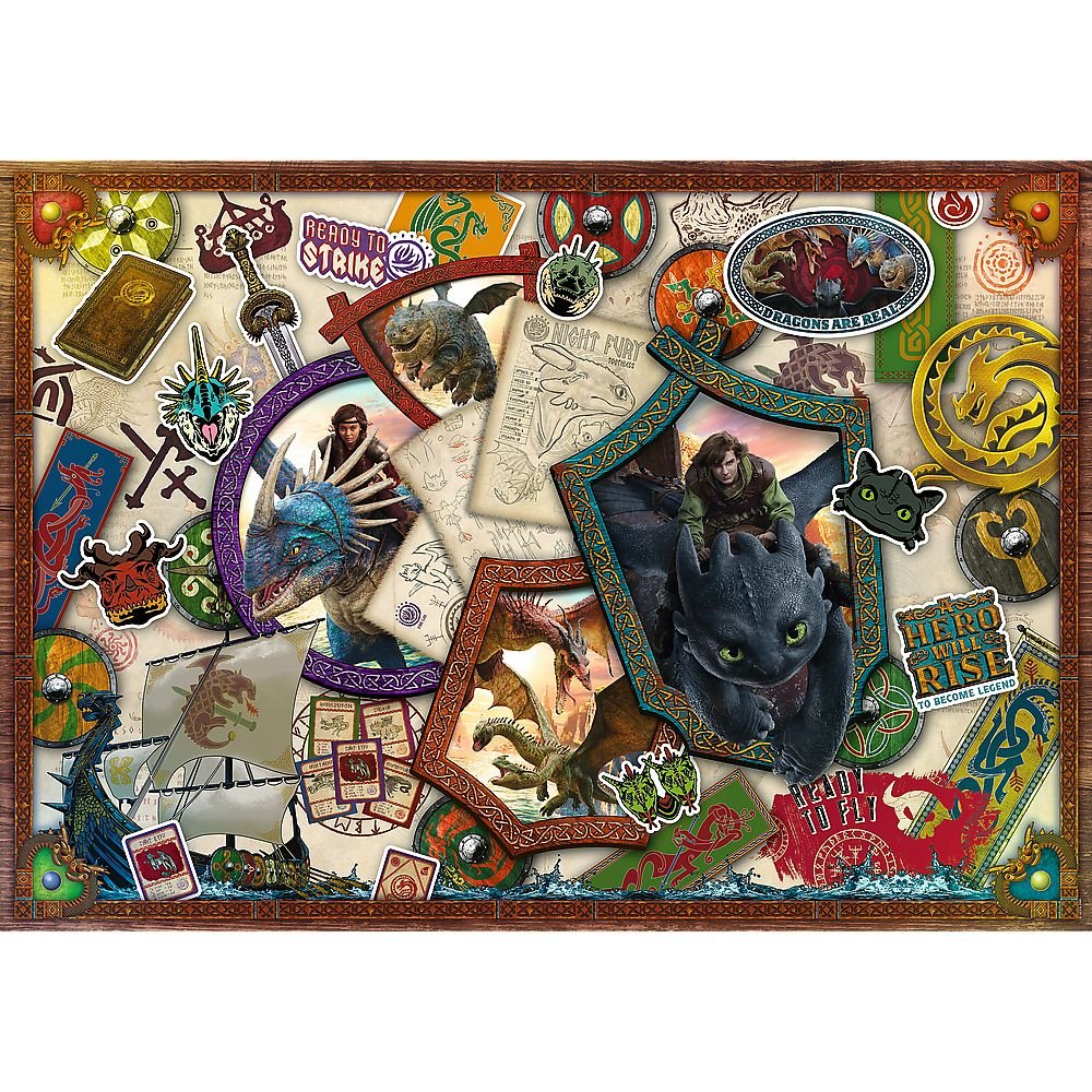 Puzzle Trefl 1000 Cum sa iti dresezi dragonul, Eroii - Publisol.ro