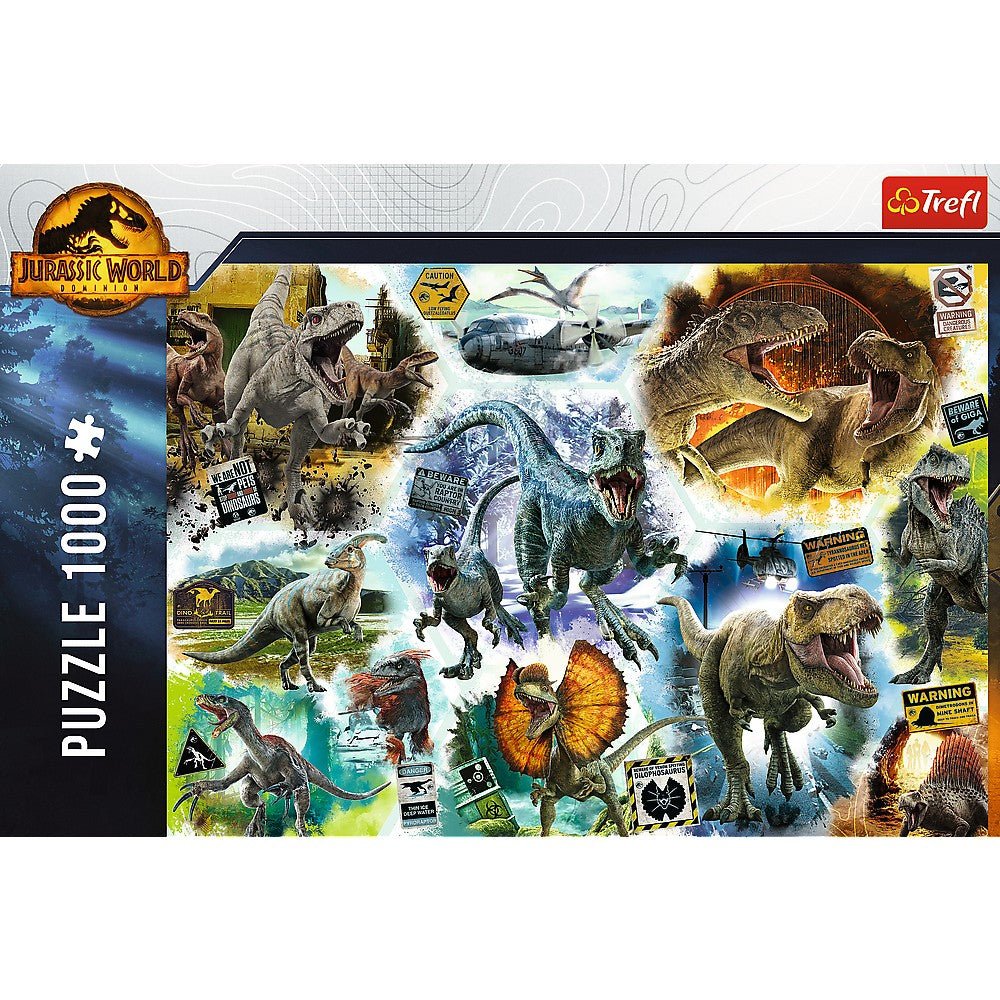 Puzzle trefl 1000 jurassic world pe urmele dinozaurilor, Trefl - Publisol.ro