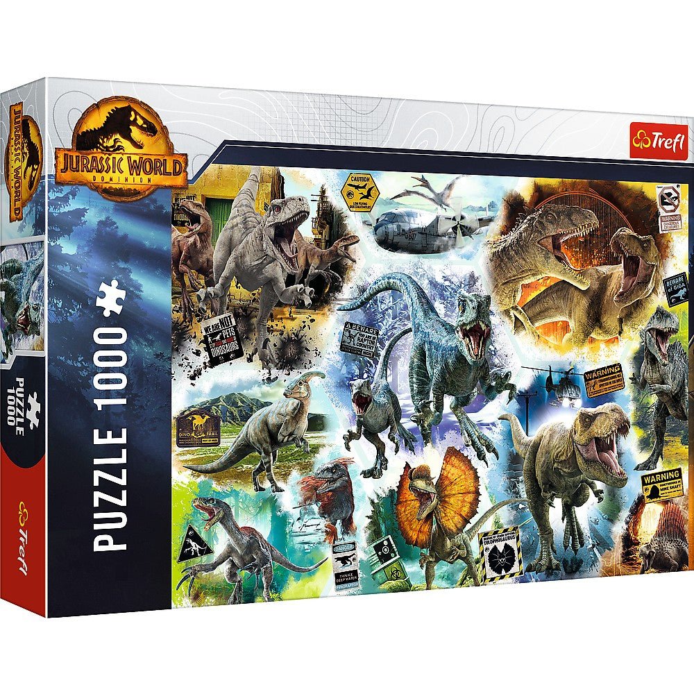 Puzzle trefl 1000 jurassic world pe urmele dinozaurilor, Trefl - Publisol.ro