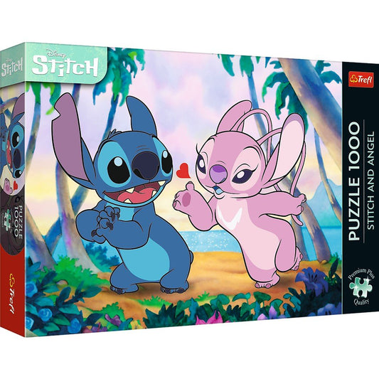 Puzzle Trefl 1000 premium plus Disney lilo si Stitch angel si Stitch la plimbare - Publisol.ro