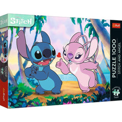 Puzzle Trefl 1000 premium plus Disney lilo si Stitch angel si Stitch la plimbare - Publisol.ro