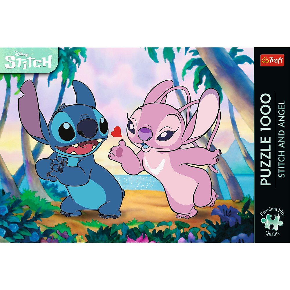 Puzzle Trefl 1000 premium plus Disney lilo si Stitch angel si Stitch la plimbare - Publisol.ro