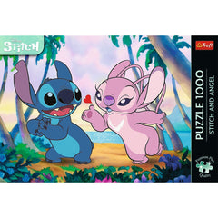 Puzzle Trefl 1000 premium plus Disney lilo si Stitch angel si Stitch la plimbare - Publisol.ro