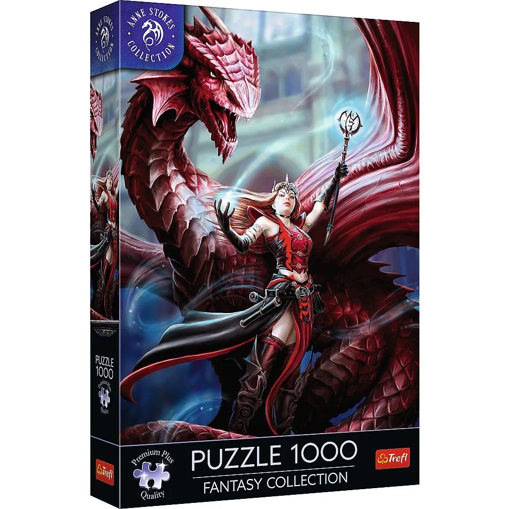 Puzzle Trefl 1000 premium plus Fantasy Vrajitoarea Scarlet si Dragonul - Publisol.ro