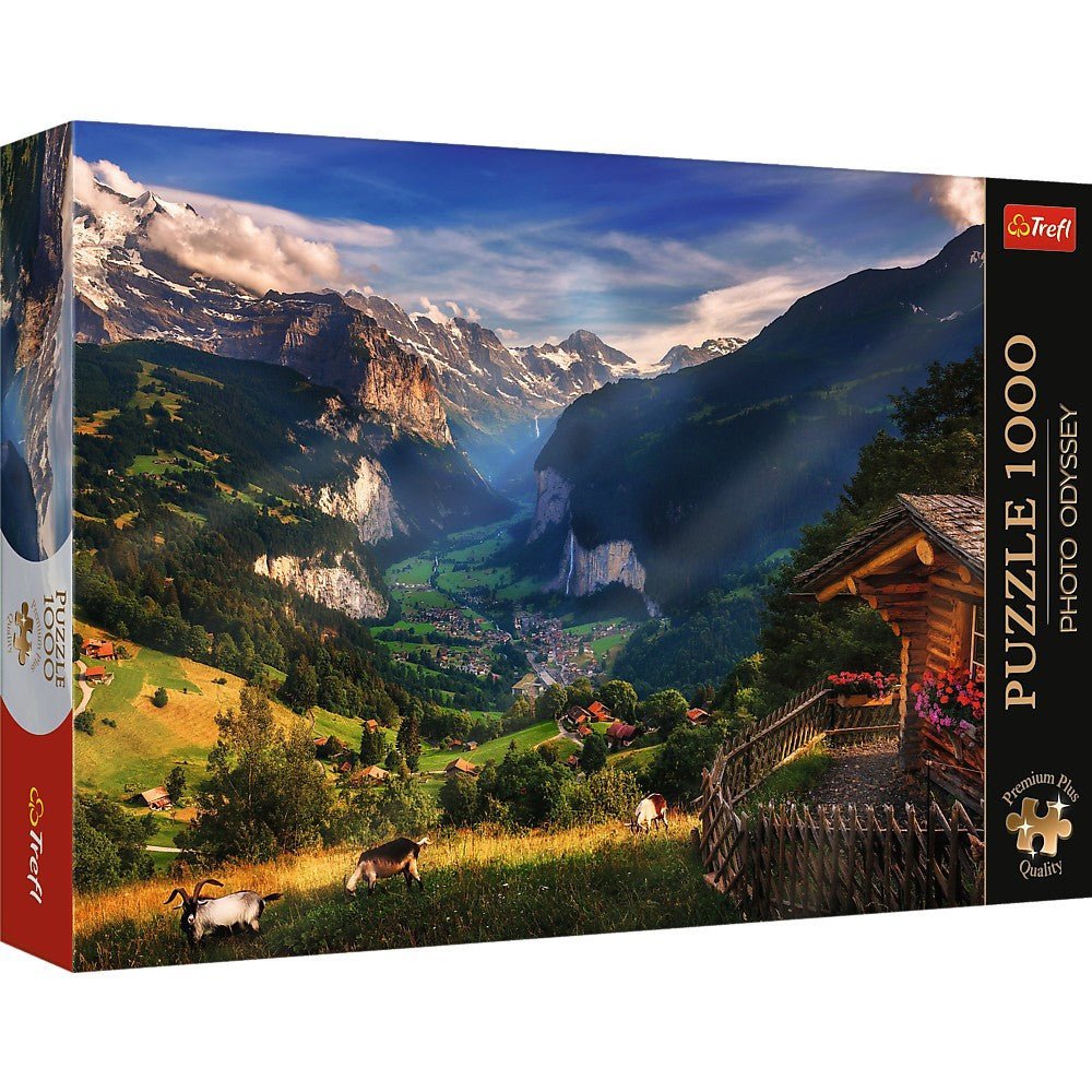 Puzzle Trefl 1000 Premium plus photo odyssey Valea Lauterbrunnen Elvetia - Publisol.ro