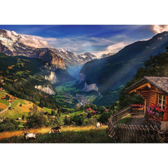 Puzzle Trefl 1000 Premium plus photo odyssey Valea Lauterbrunnen Elvetia - Publisol.ro