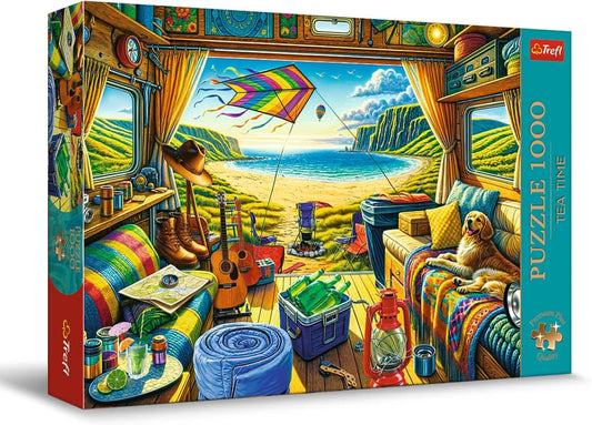 Puzzle Trefl 1000 premium plus tea time calatorie cu caravana - Publisol.ro