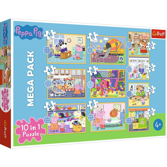 Puzzle trefl 10in1 intalneste - o pe peppa pig, Trefl - Publisol.ro