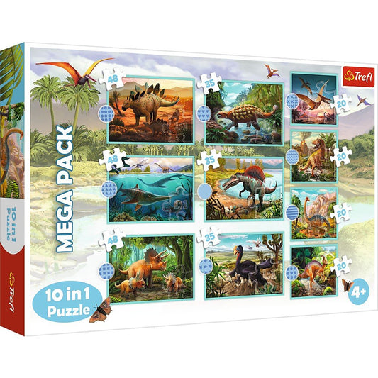 Puzzle trefl 10in1 lumea dinozaurilor, Trefl - Publisol.ro